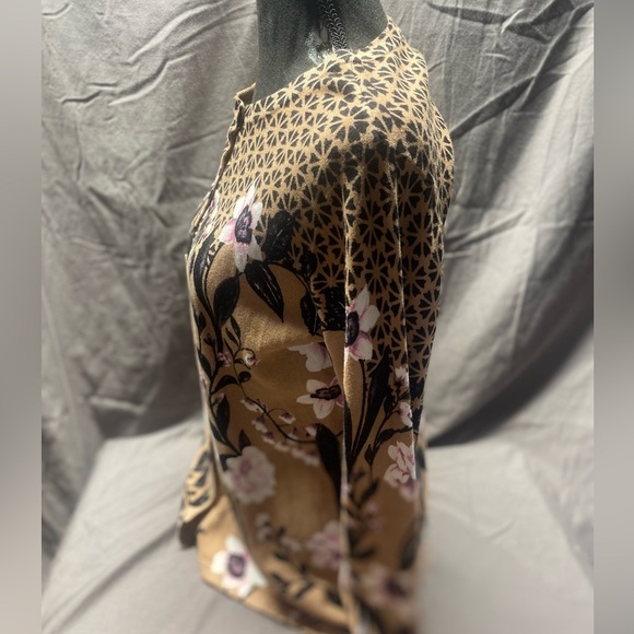 Isaac Mizrahi Live long Tan & Black Cardigan size S - Picture 4 of 7